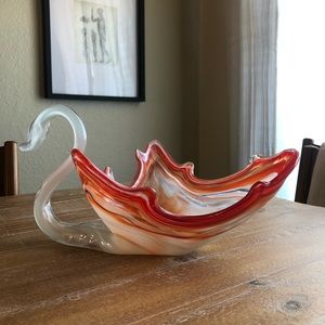 Vintage Mid Century Modern Italian Art Glass Swan